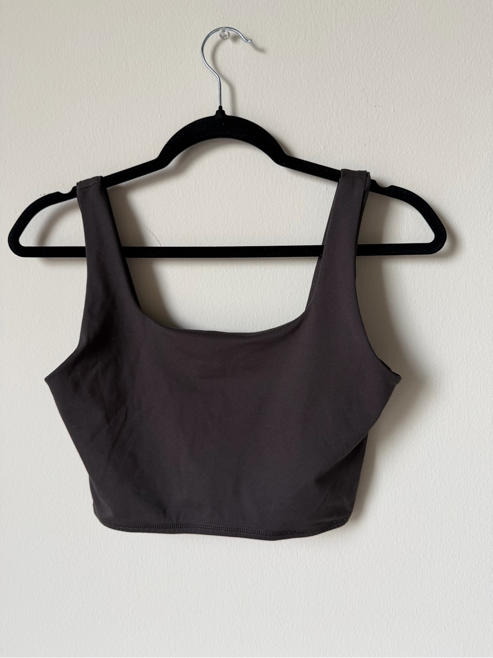 WeWoreWhat Black Scoop Crop Tank